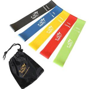 Fit Simplify Resistance Loop Exercise Bands with Instruction Guide and Carry